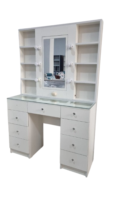 Tocador de 1.00 m con vidrio